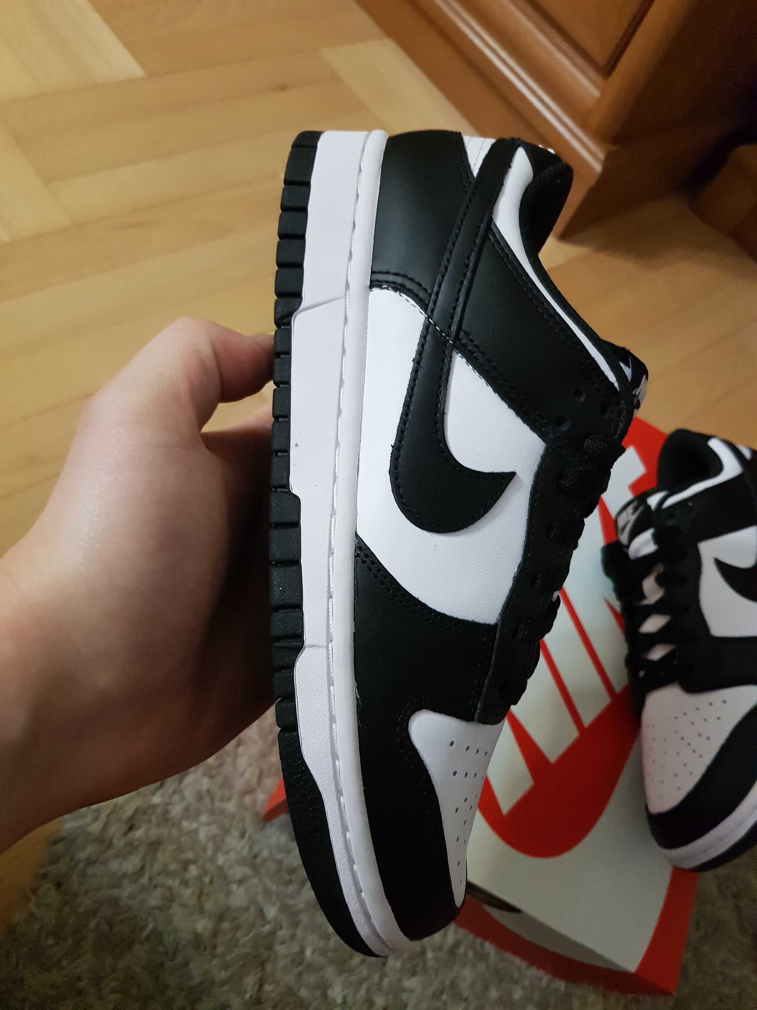 Nike 38,5-7,5US W dunk low panda nowe og box białe czarne