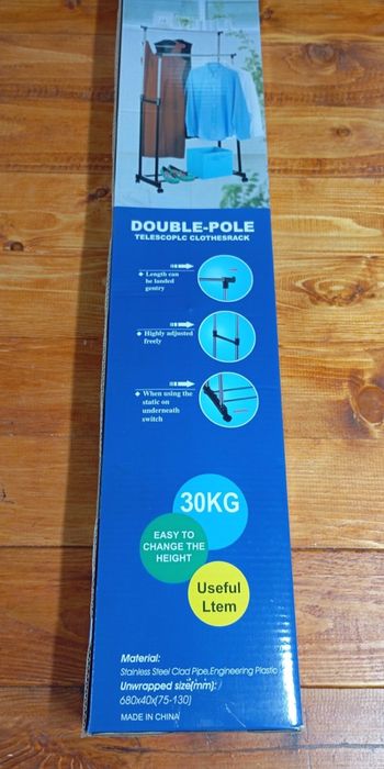 Підлогова вішалка для одягу Вешалка для одежды Стойка Двойная Стійка