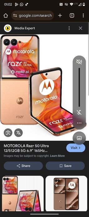 Motorola raz 50 ultra  Cudowny kolor  media M