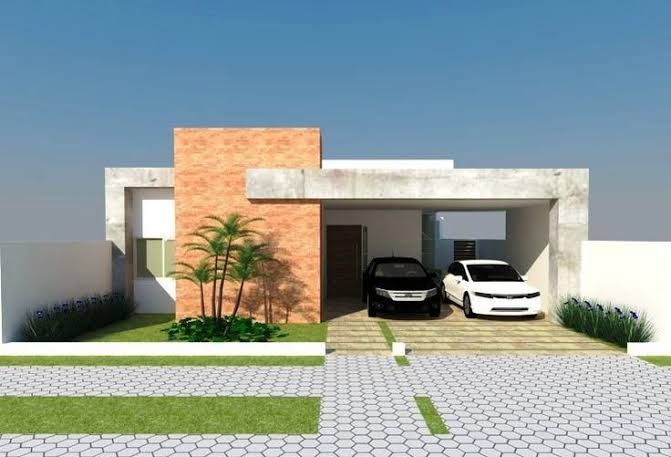 Fachadas modernas - plantas de casa - Arquitectura - Preço baixo