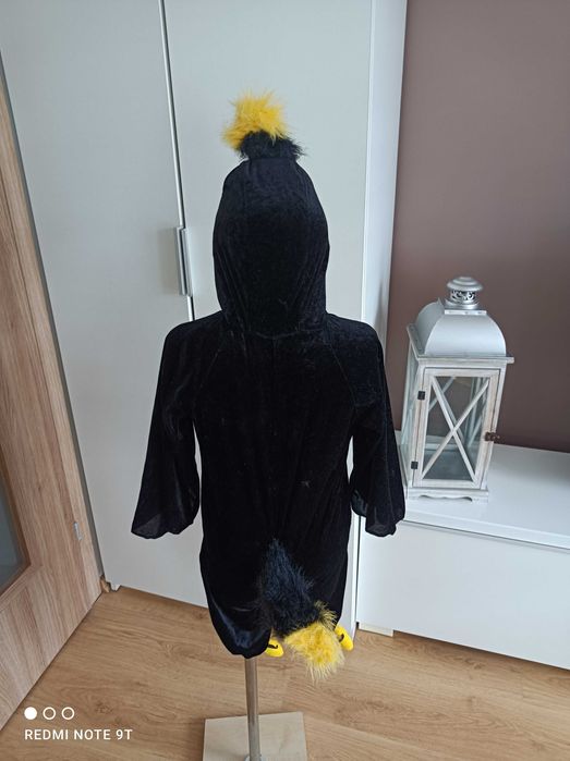 NOWY strój karnawałowy PINGWIN PINGWINA PTAK kostium 122/128 (78)