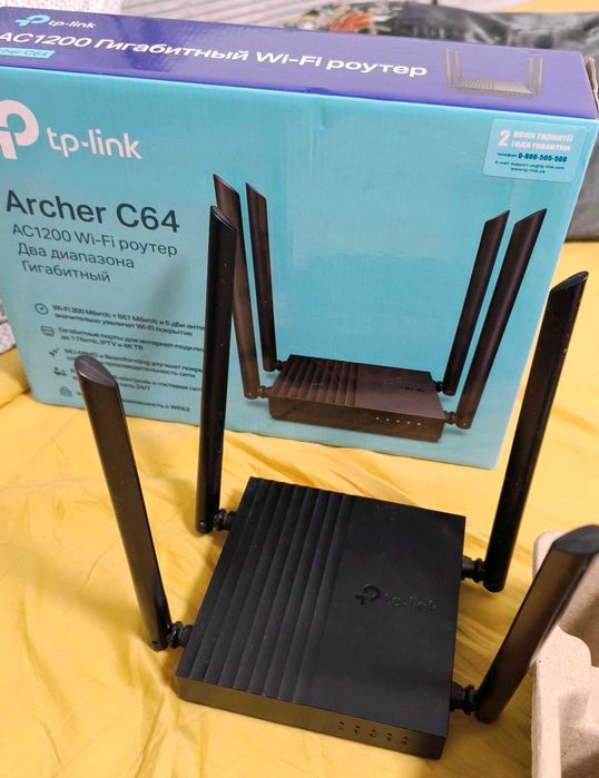 Роутер (маршрутизатор) TP-LINK Archer A64 AC1200/ 1 Гбіт/с почти новый