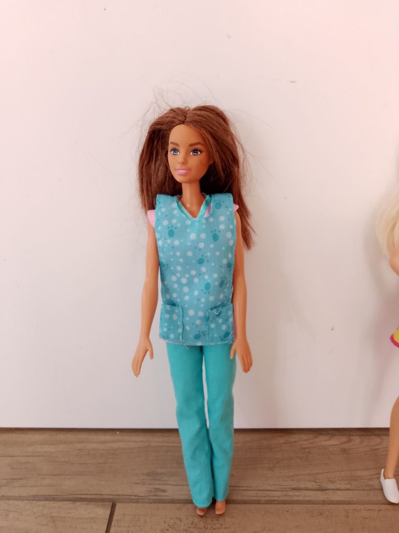 5 orginalnych lalek barbie i piesek+ dwie małe laleczki gratis