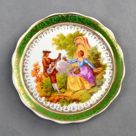 Pequeno Prato Porcelana europeia, Cena Galante – Fragonard n2