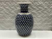 Wazon Ceramiczny | Kropki Paski Wys | Ceramika Bolesławiec | + GRATIS