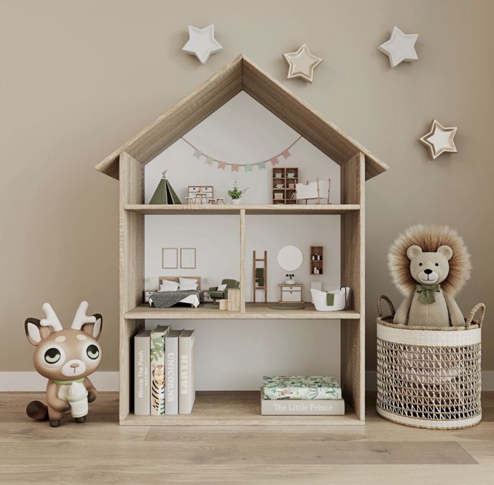 Стелаж Будинок дитячий Шафа Полиця для іграшок Стеллаж Полка игрушек