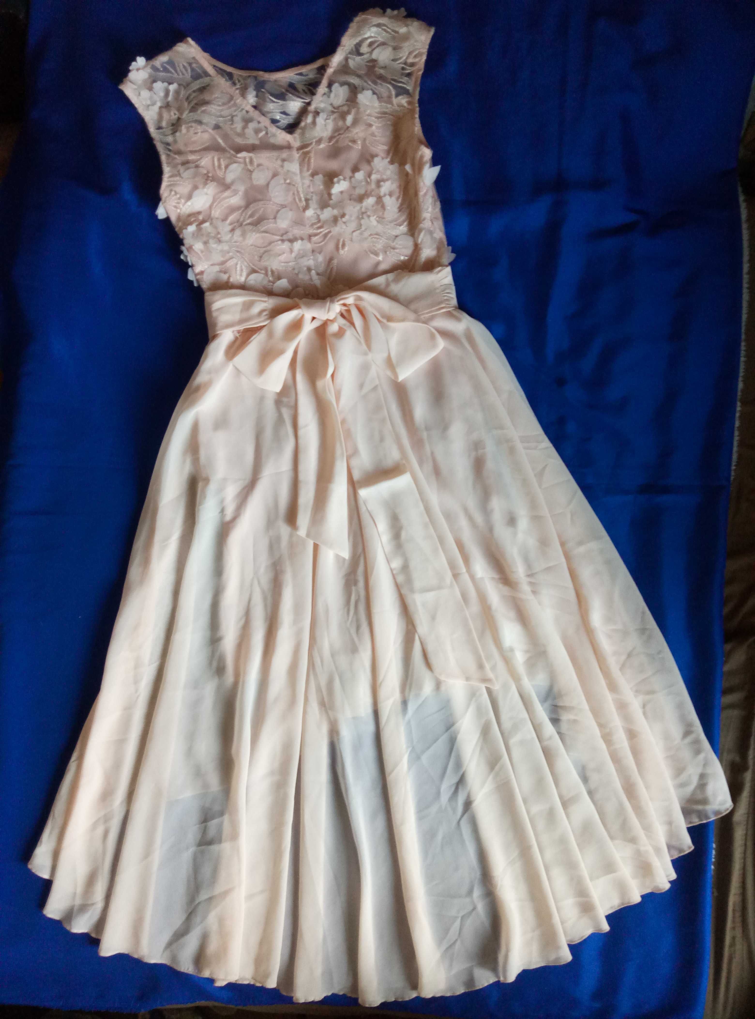 Платье выпускное нежно-персиковое Yamila р.44-46
