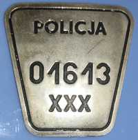 Odznaka policyjna lata 90 tzw trumienka blacha Policja