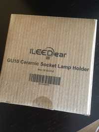 Casquilho lampada GU10 com ligador