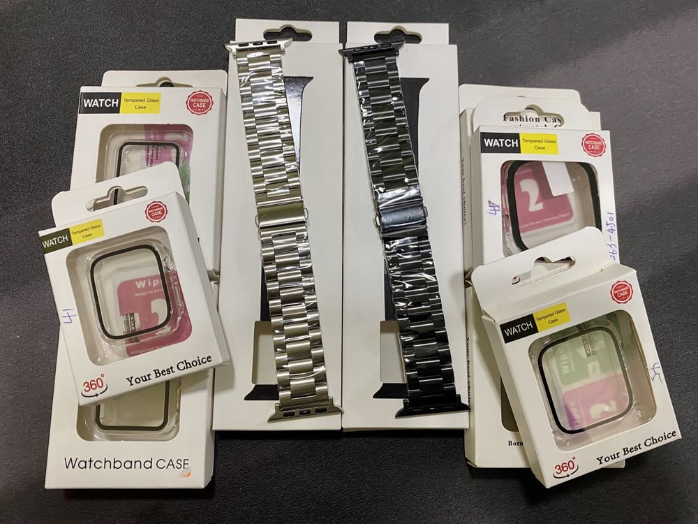 Kit Capa e Bracelete/Pulseira - Apple Watch 1/2/3/4/5/6/SE/7/8/9/Ultra