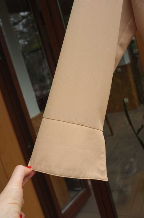 beżowa piaskowa elegancka wizytowa bluzka koszula XL Damak plussize