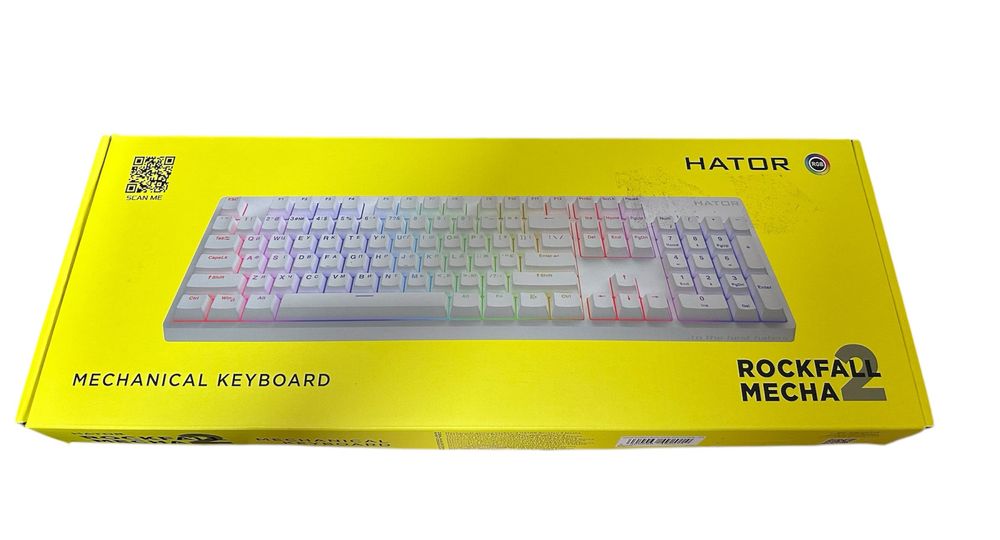 Hator Rockfall 2 Mecha Orange USB White (HTK-711)