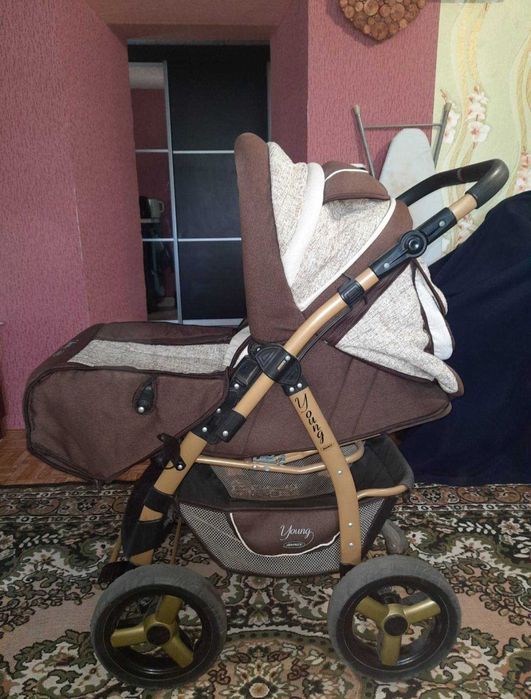 Дитяча коляска-трансформер Adamex Young + переносна люлька