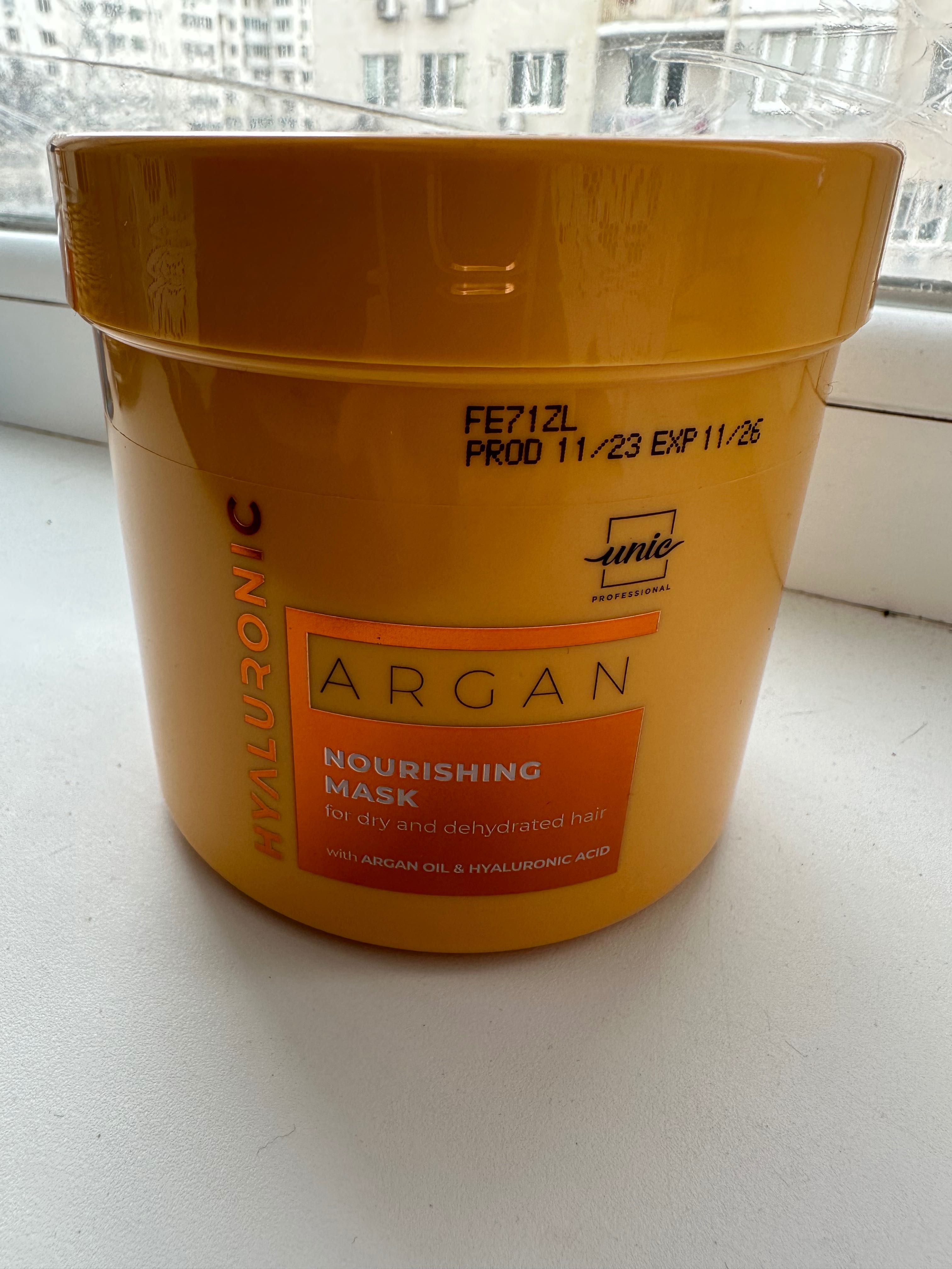 Питательная маска для волос Unic Hyaluronic Argan Nourishing Mask