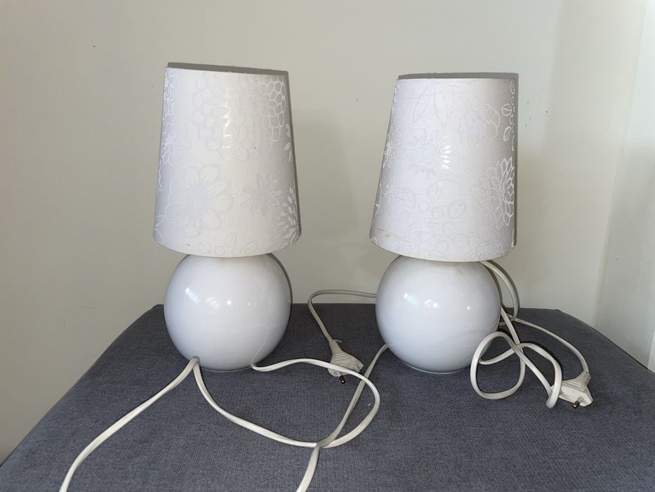 2 lampki nocne ceramiczne kulki