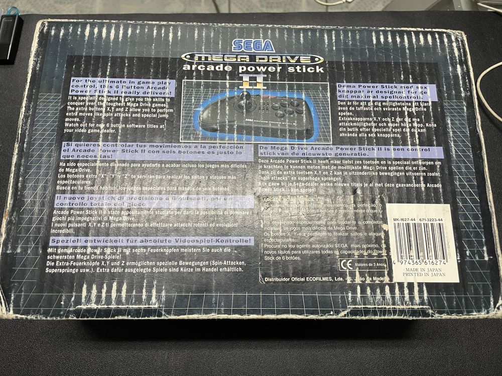 Sega Mega Drive Power Stick 2 na caixa .
