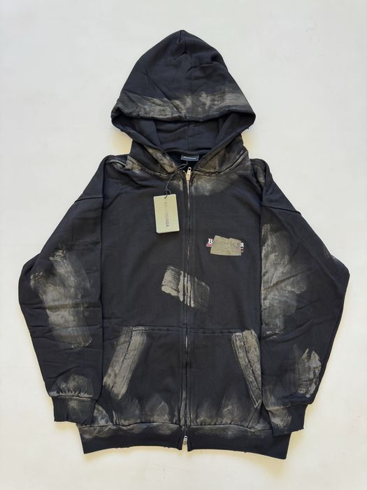 зип худи Balenciaga Dirty Political logo zip up M L
