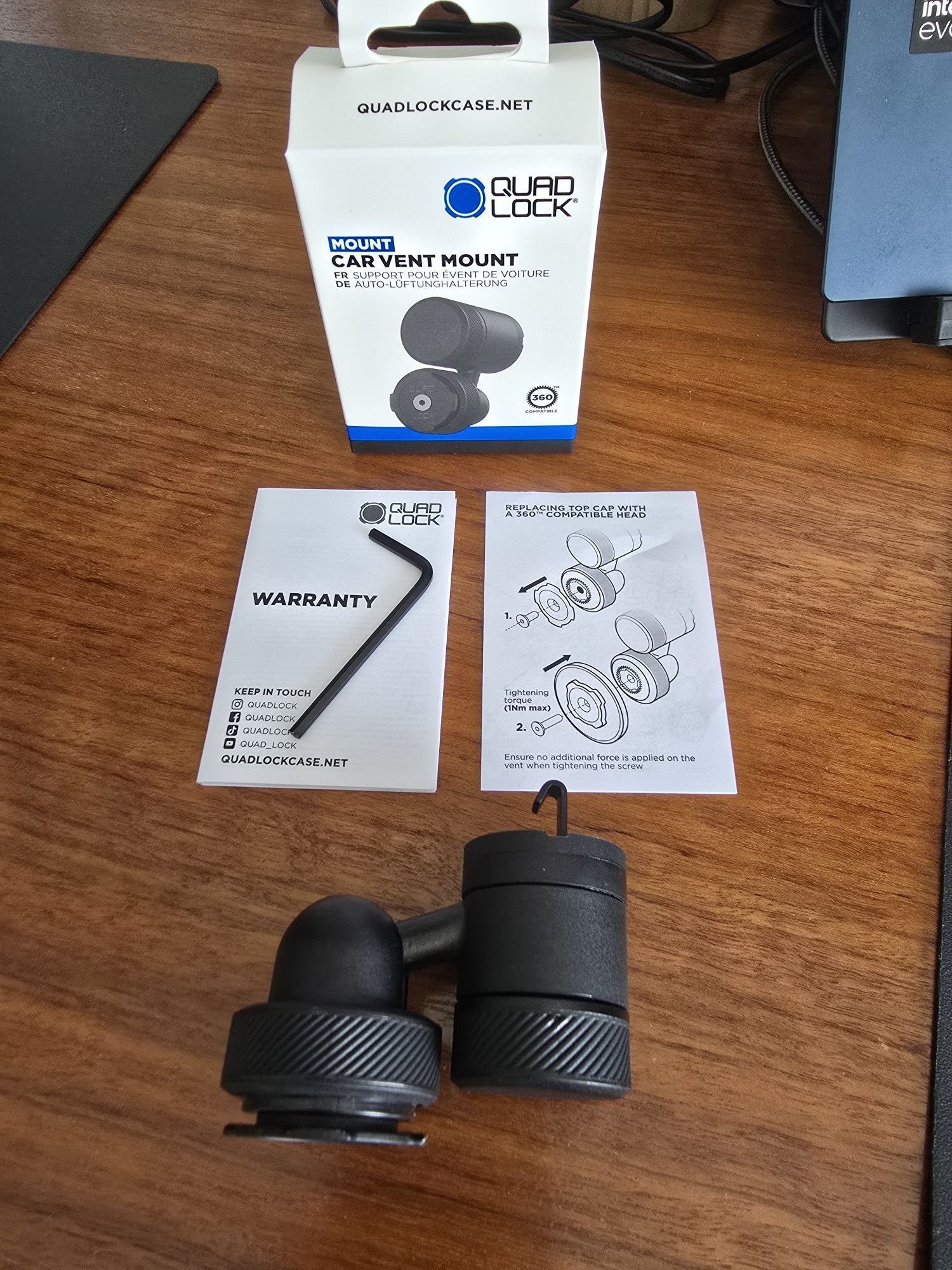 Quadlock Car Vent Mount (Novo)