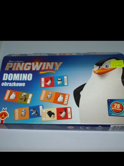 Gra domino pingwiny z Madagaskaru