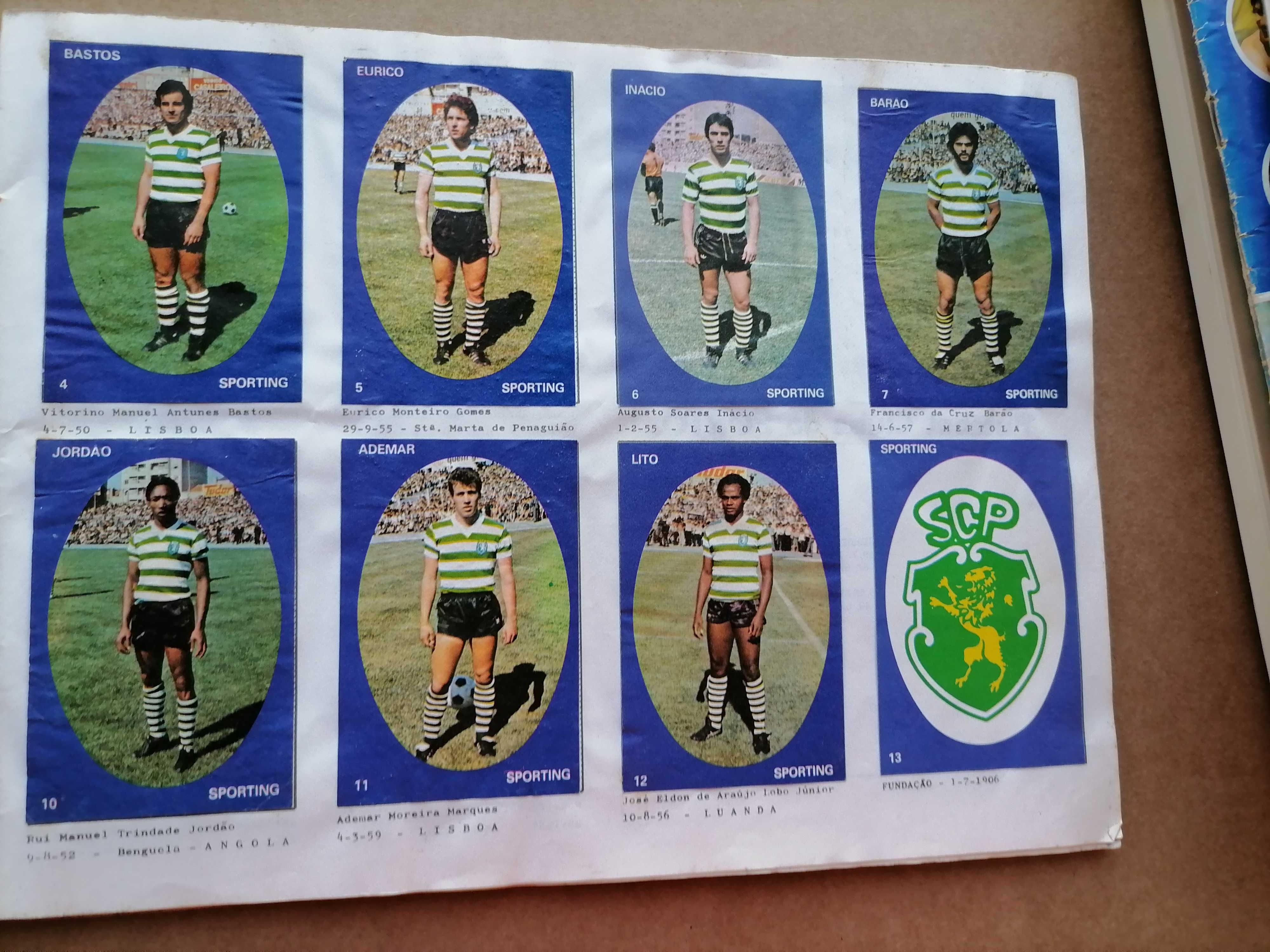 Álbum Cromos de Futebo EQUIPA 1980/81 COMPLETA c/Seleção Portugal