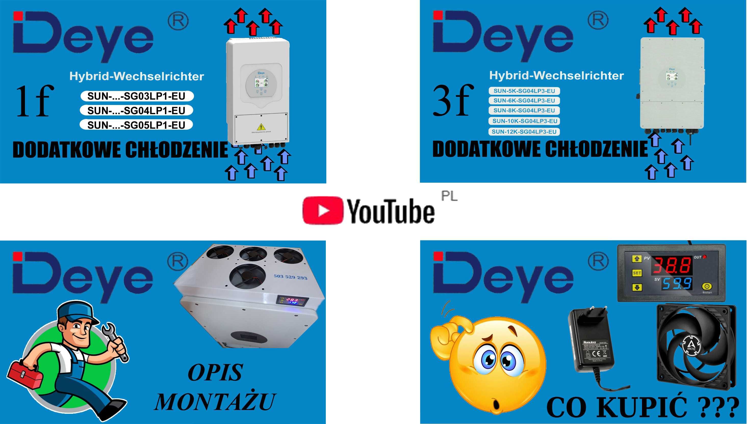 Chłodzenie do falownik Hybrydowy Deye 5 kW SUN-5K-SG03LP1-EU