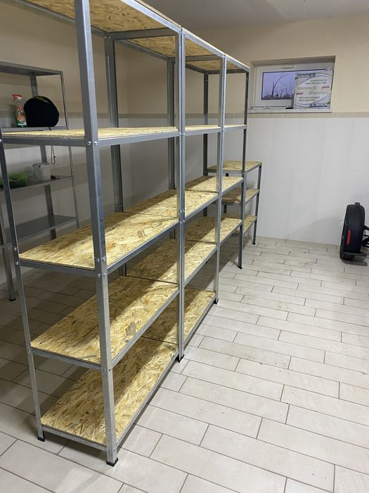 Стеллаж металевий в підвал СТО полиці в гараж на балкон закрутки