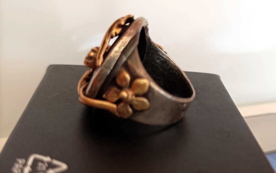 Серебряное кольцо з берилом. Коллекция " Старинная шкатулка"