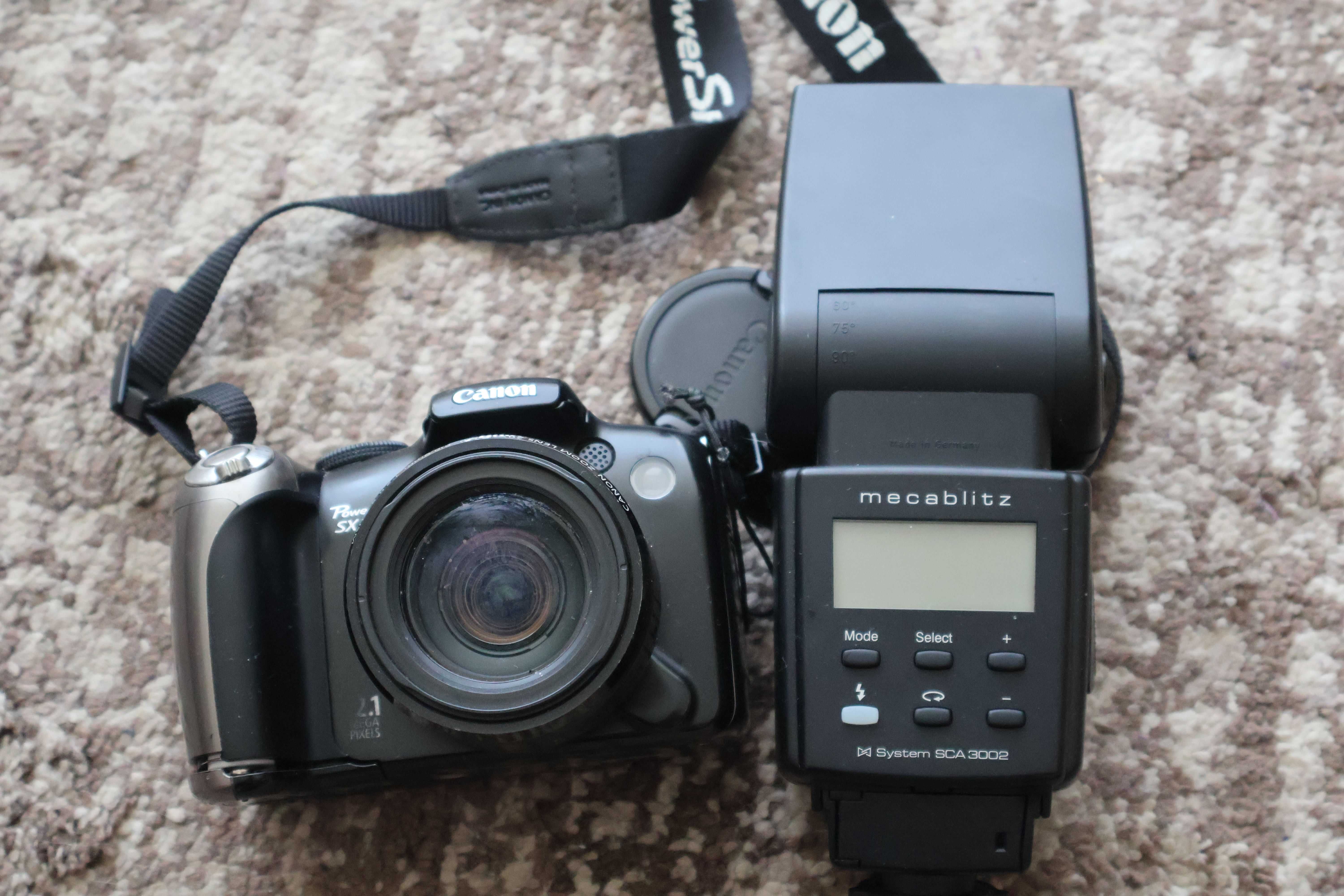 Canon PowerShot SX20 IS +  lampa  Metz mecablitz 44 MZ-2