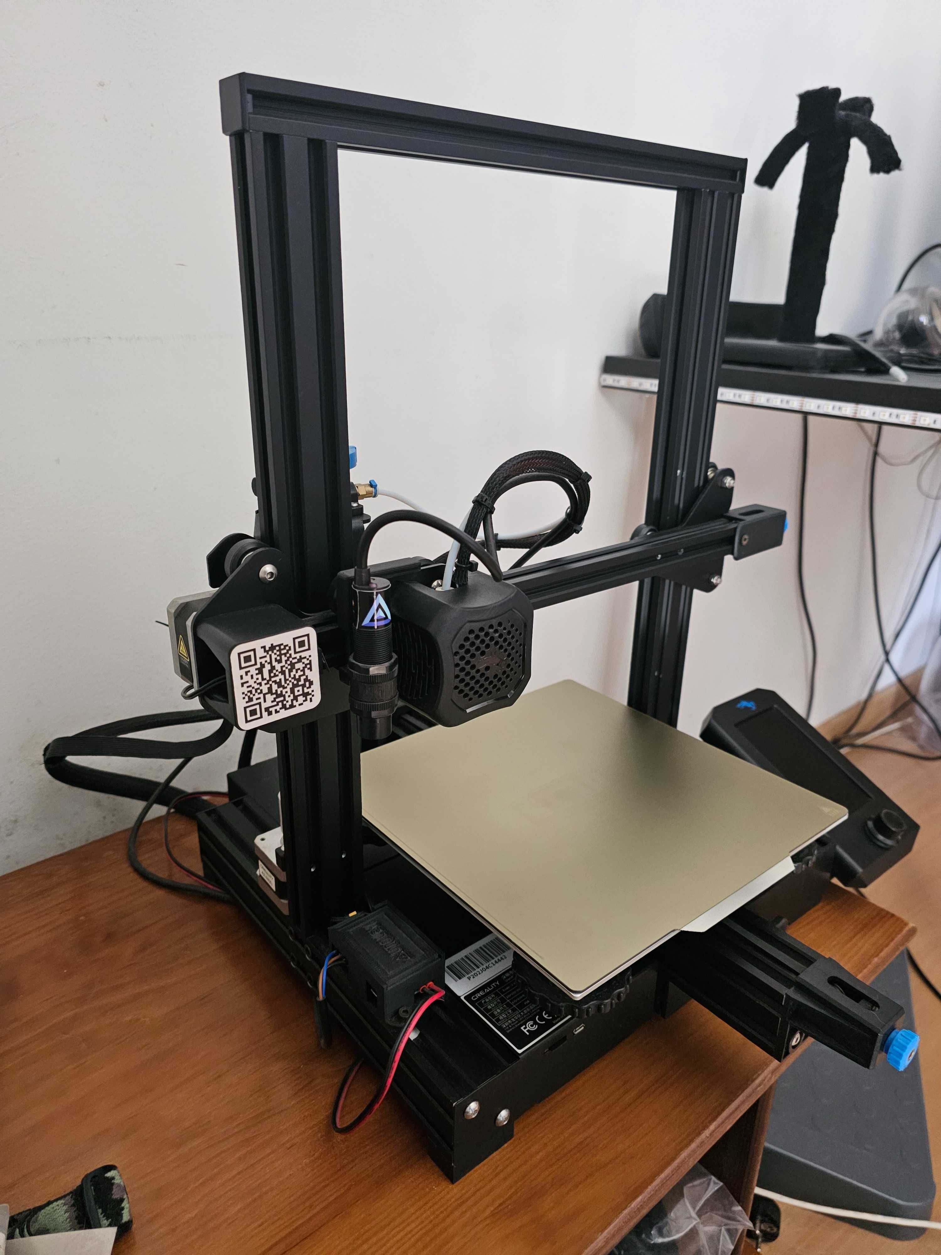 Impressora 3D Creality Ender 3 V2 c/ extras + ROLO de 1kg selado!