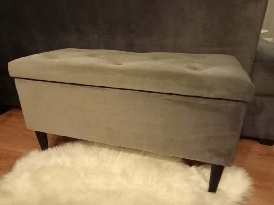 Pufa tapicerowane siedzisko skrzynia