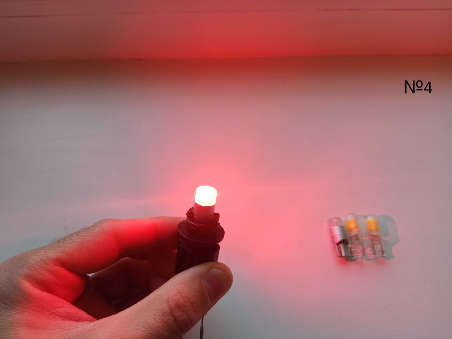 LED лампочки W16W T15 и W5W T10 12В в авто