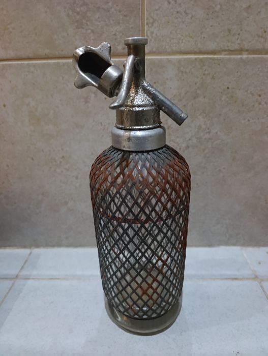 Garrafa de sifão de soda vintage