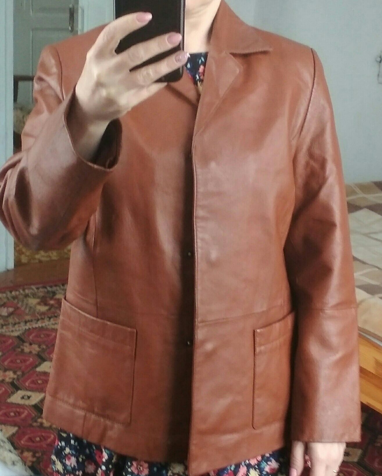 Пиджак кожаный XS