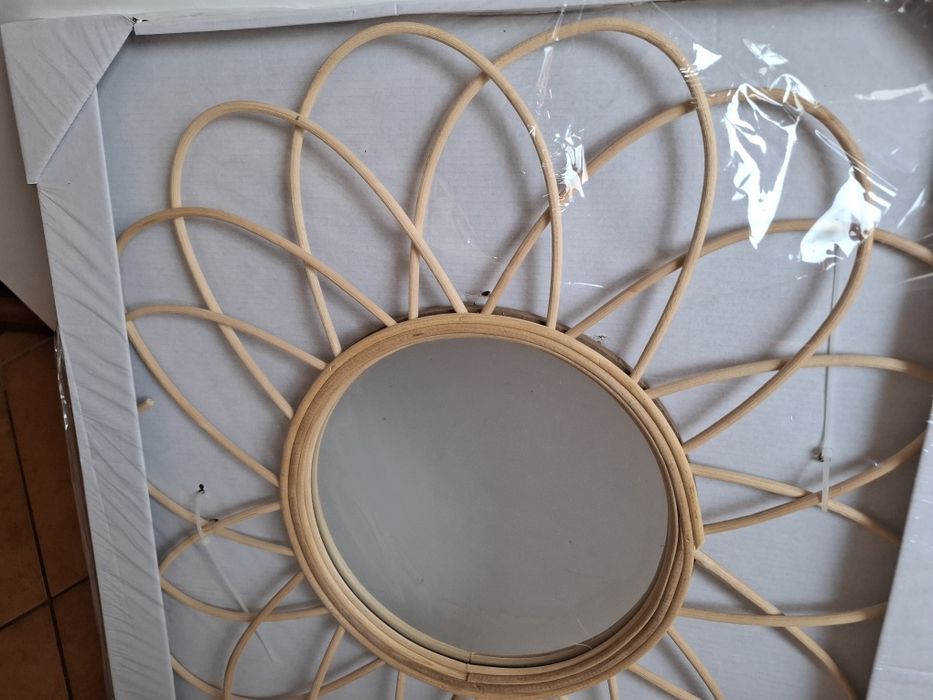 Lustro rattanowe - kwiat ø 56cm