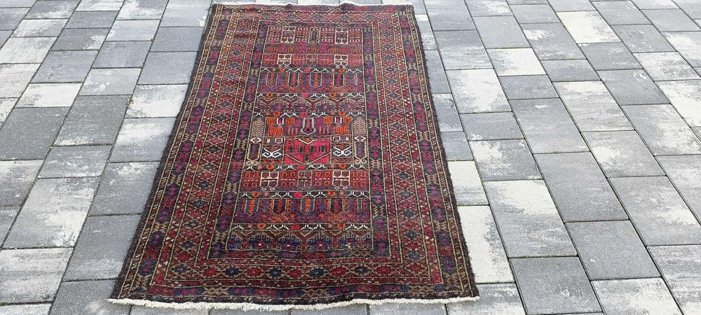 Afgański dywan wełniany tkany ręcznie 149 x 87 cm perski wełna Afgan