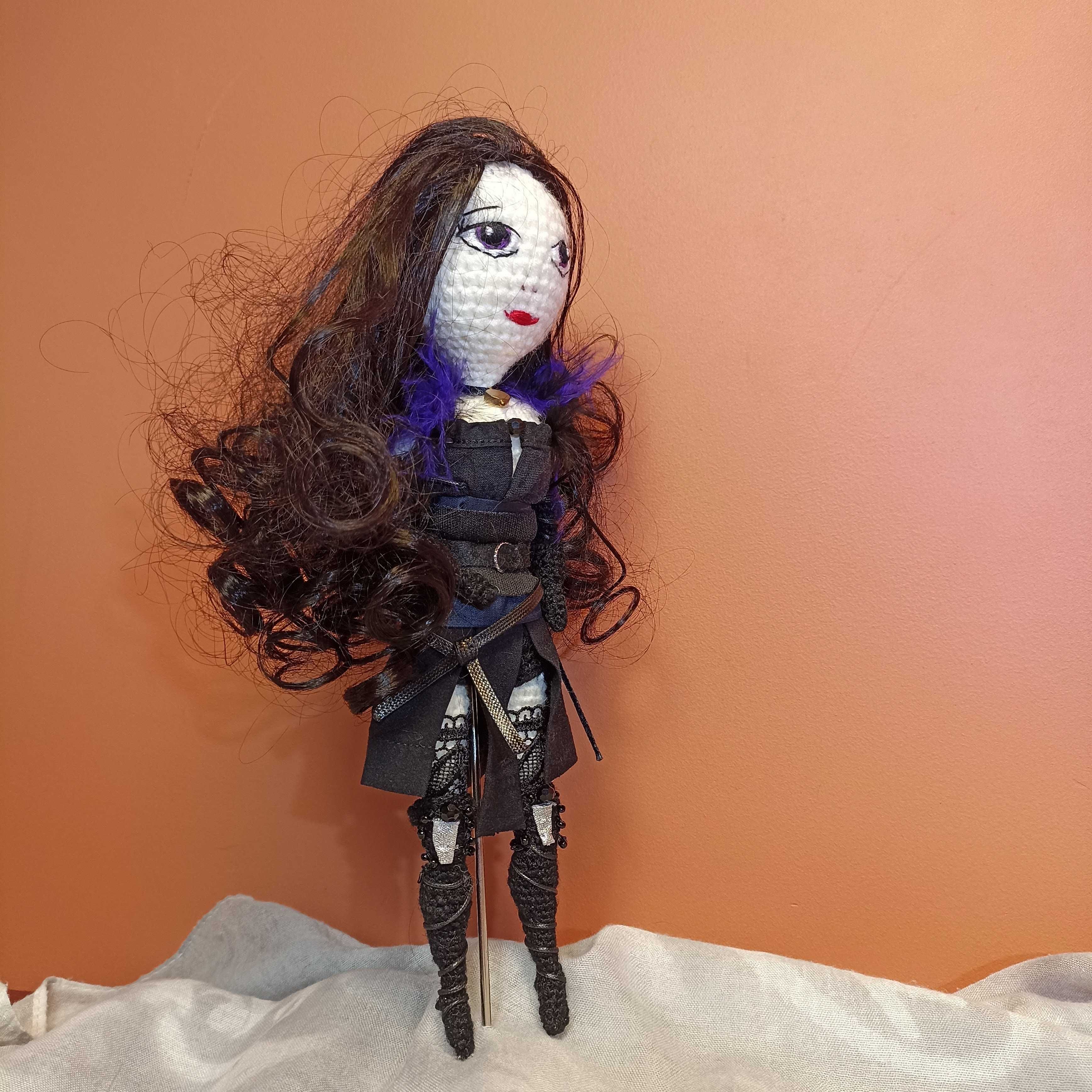 Przytulanka lalka, rękodzieło, handmade Wiedźmin YENNEFER