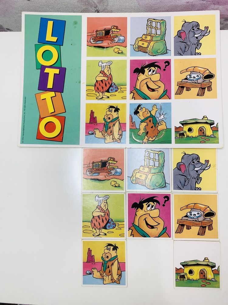 Gra Lotto, Memory Flintstonowie Hanna-Barbera, vintage