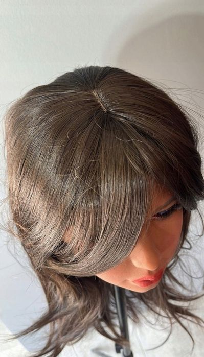 Peruka syntetyczna długie brąz włosy