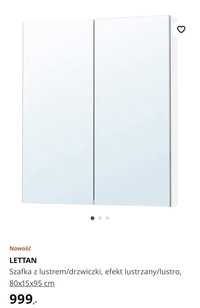 Ikea Lettan szafka łazienkowa z lustrem