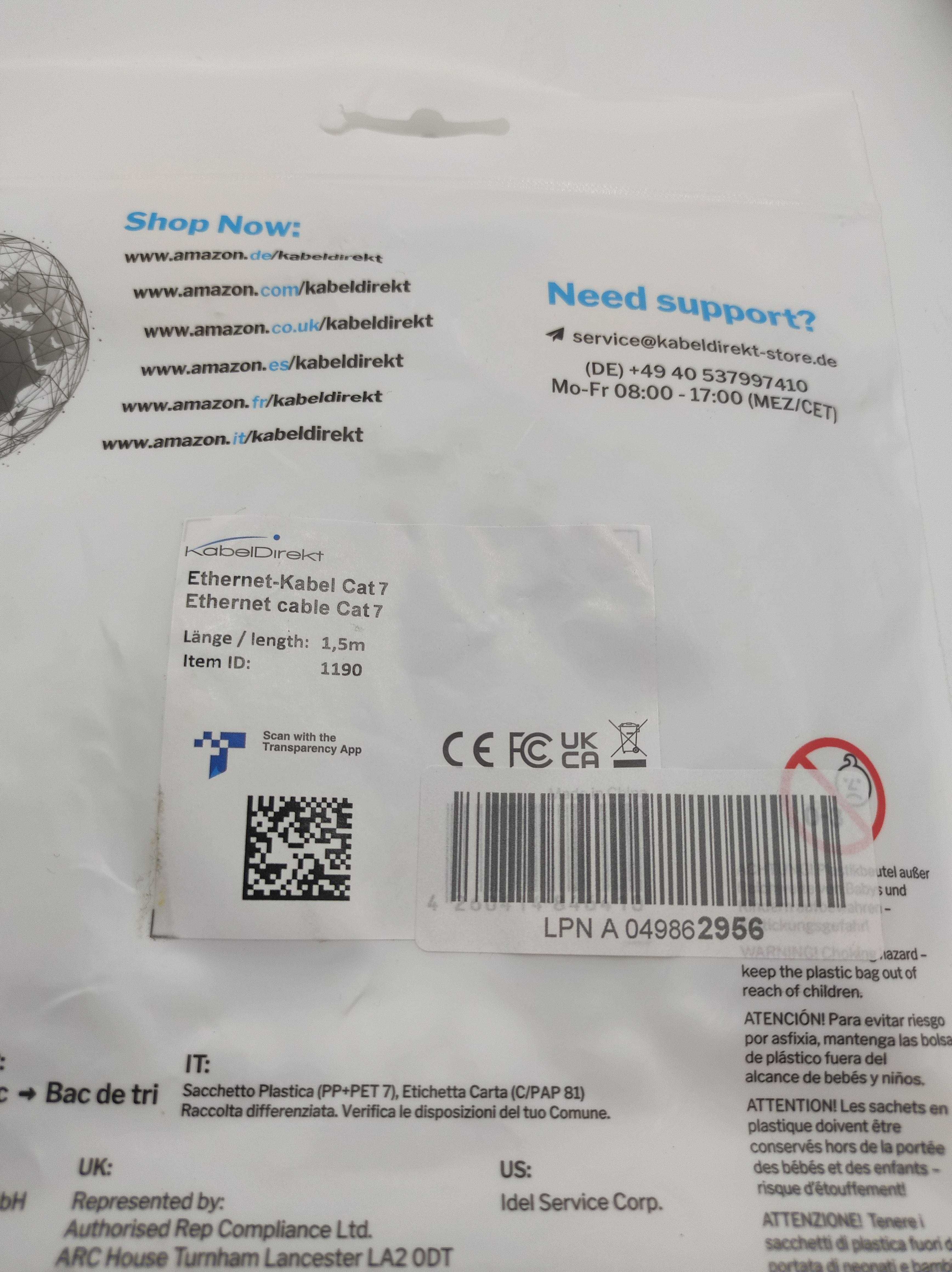 Kabel Ethernet kat 7 1,5m