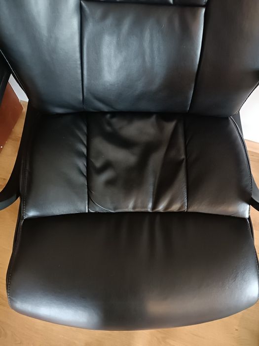 Krzesło obrotowe biurowe skórzane