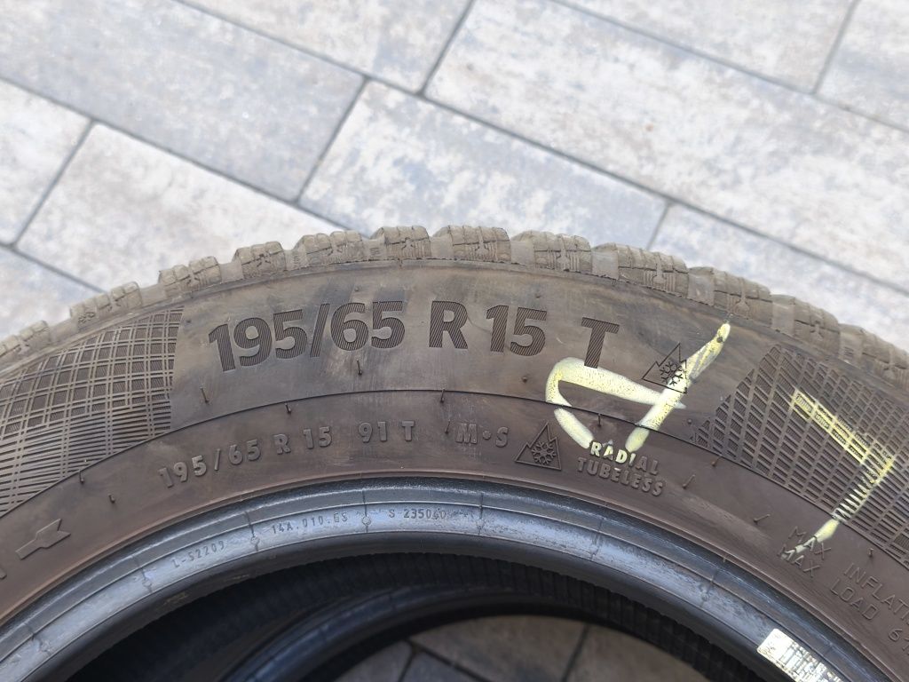 Opony Continental zimowe używane 195/65 R15