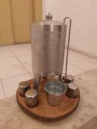 Coba de 5L em inox com base de sobreiro