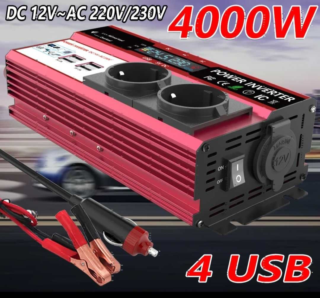 Універсальний перетворювач напруги Power Inverter 4000W, 800 Вт.