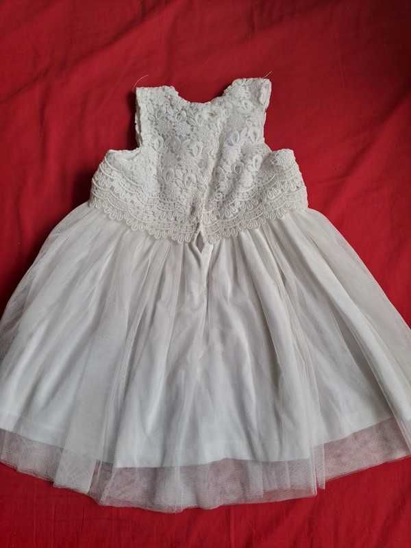Made with love 86 sukienka biała chrzciny