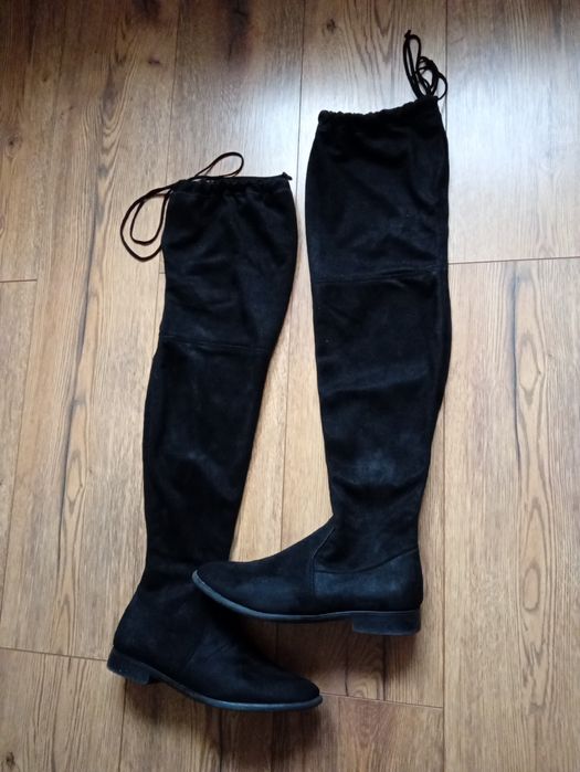 Kozaki, muszkieterki za kolano ,zamszowe