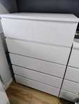 Komoda IKEA MALM – biała, 6 szuflad