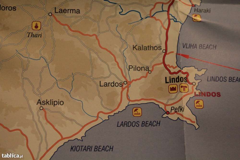 Wyspa Rodos-mapa-plan miasta-Grecja-709