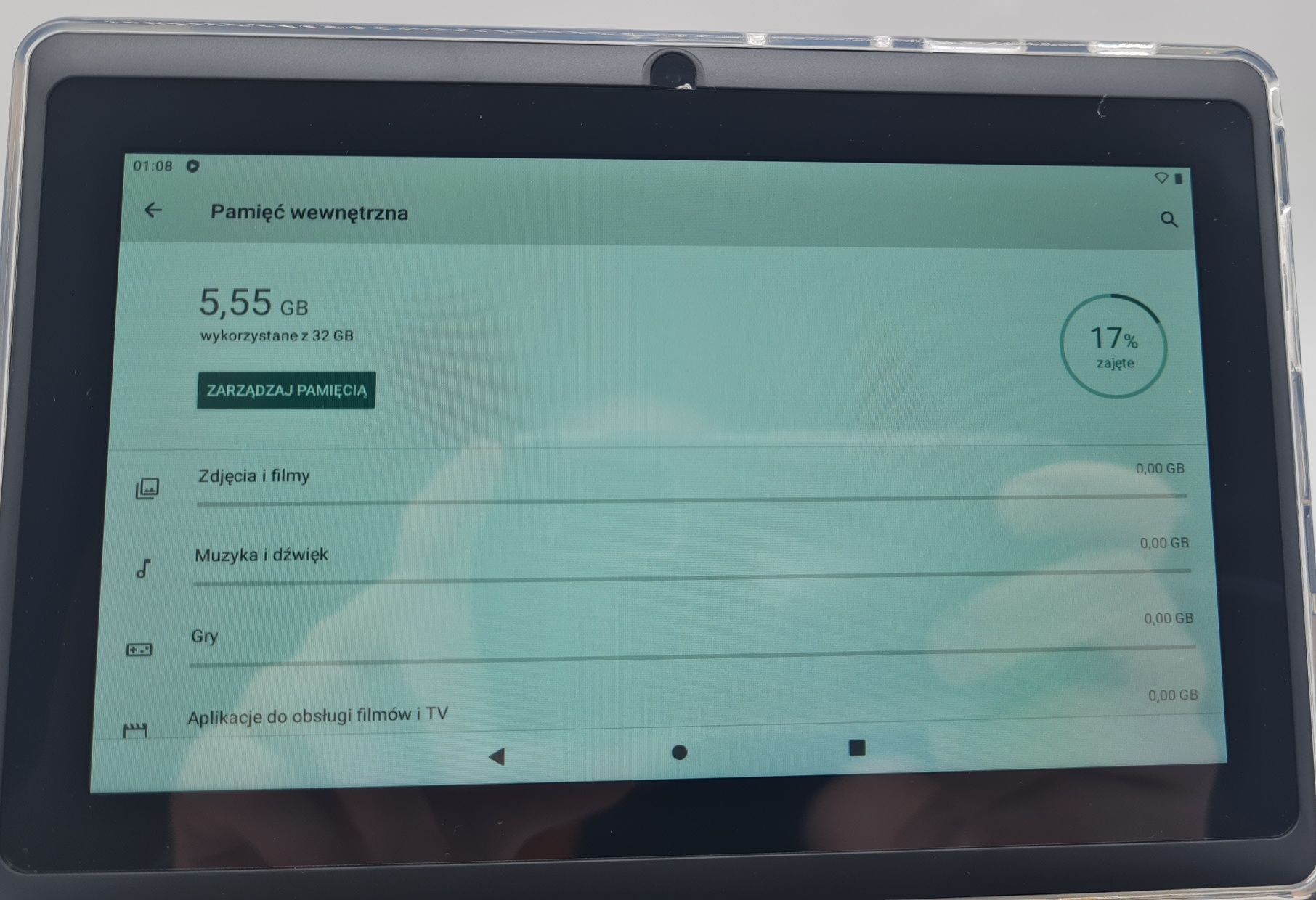 Tablet 7 cali pamięć 32 GB ram 3 GB Android 11 ATMPC 701A etui