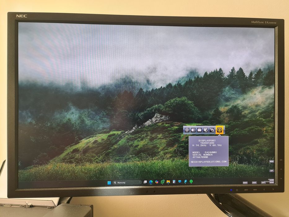 Monitor full HD NEC MultiSync EA244WMi 24,1"